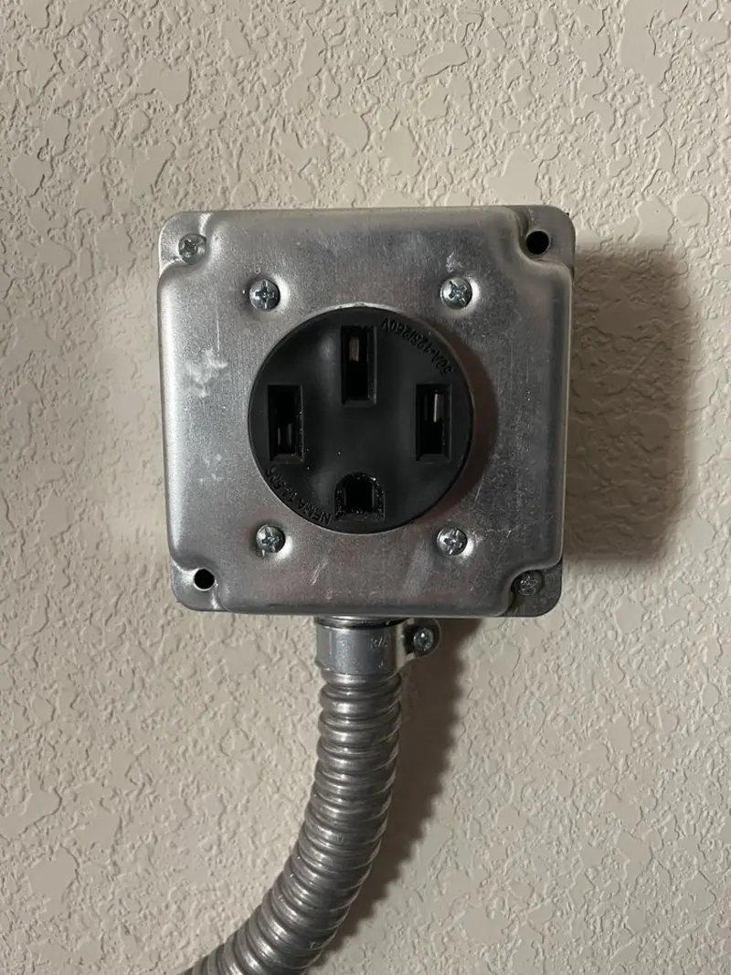 NEMA 14-50 outlet installed for Electrical Panel Upgrade in Elroy